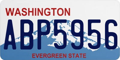WA license plate ABP5956