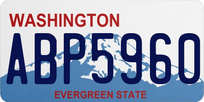 WA license plate ABP5960