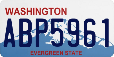 WA license plate ABP5961