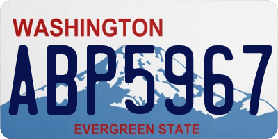 WA license plate ABP5967
