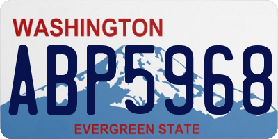 WA license plate ABP5968
