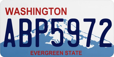 WA license plate ABP5972