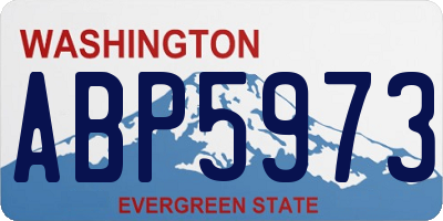 WA license plate ABP5973