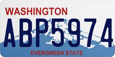 WA license plate ABP5974