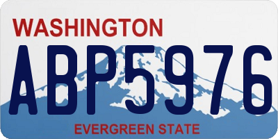 WA license plate ABP5976