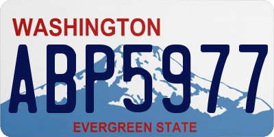 WA license plate ABP5977