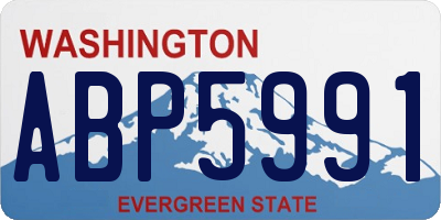WA license plate ABP5991