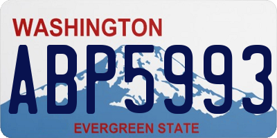 WA license plate ABP5993