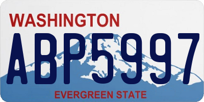 WA license plate ABP5997