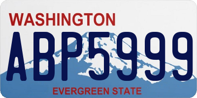 WA license plate ABP5999