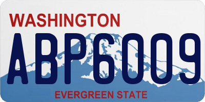 WA license plate ABP6009