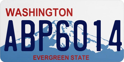 WA license plate ABP6014