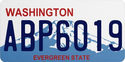 WA license plate ABP6019