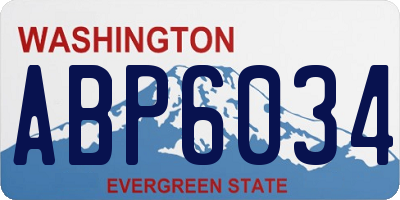 WA license plate ABP6034