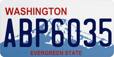 WA license plate ABP6035