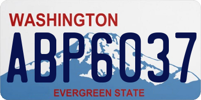 WA license plate ABP6037