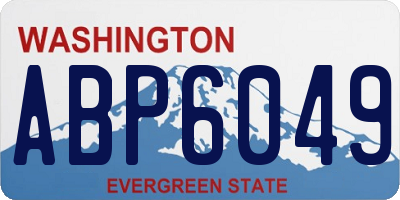 WA license plate ABP6049