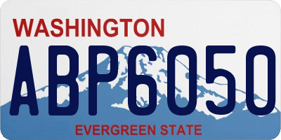 WA license plate ABP6050