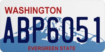 WA license plate ABP6051