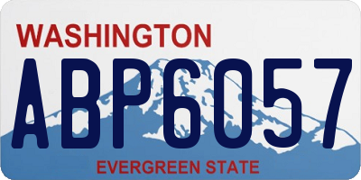 WA license plate ABP6057