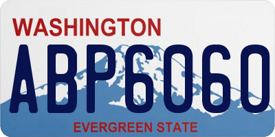 WA license plate ABP6060