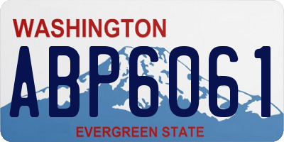 WA license plate ABP6061