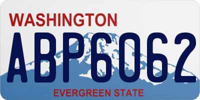 WA license plate ABP6062
