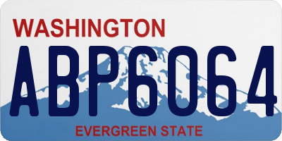WA license plate ABP6064