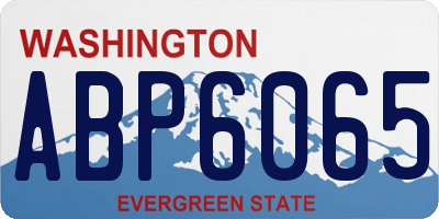 WA license plate ABP6065
