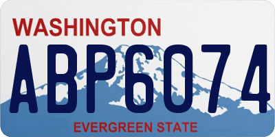WA license plate ABP6074