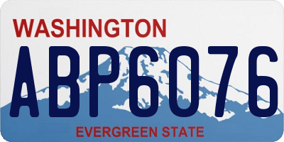 WA license plate ABP6076