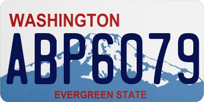 WA license plate ABP6079