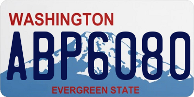 WA license plate ABP6080