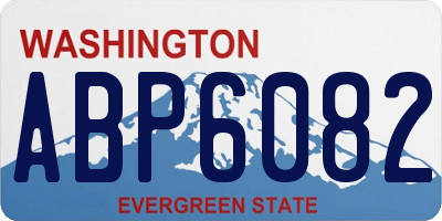 WA license plate ABP6082