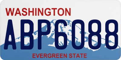 WA license plate ABP6088