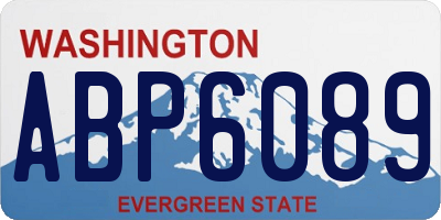 WA license plate ABP6089