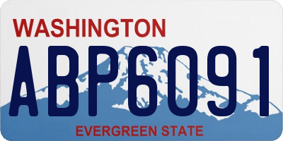 WA license plate ABP6091