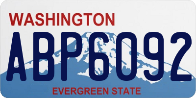 WA license plate ABP6092