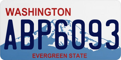 WA license plate ABP6093