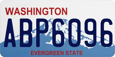 WA license plate ABP6096
