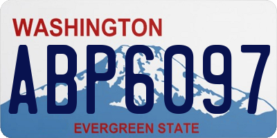 WA license plate ABP6097