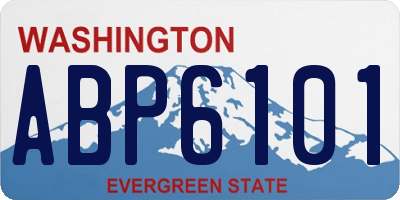 WA license plate ABP6101