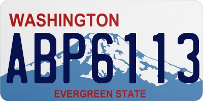 WA license plate ABP6113