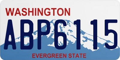 WA license plate ABP6115