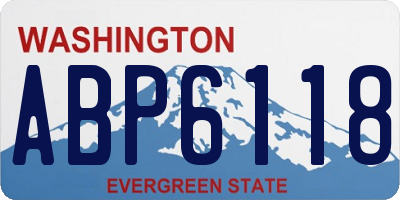 WA license plate ABP6118