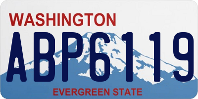 WA license plate ABP6119