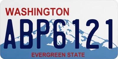WA license plate ABP6121