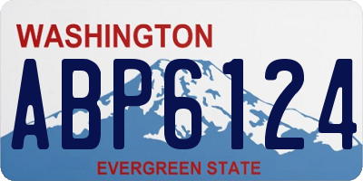 WA license plate ABP6124
