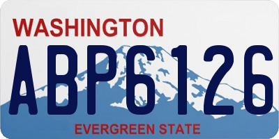 WA license plate ABP6126