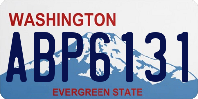 WA license plate ABP6131
